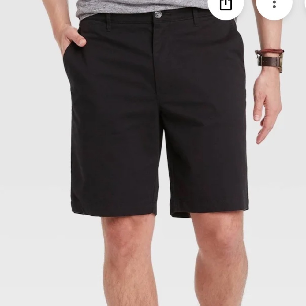 Goodfellow & Co Men's Black Flat Front Shorts size 36